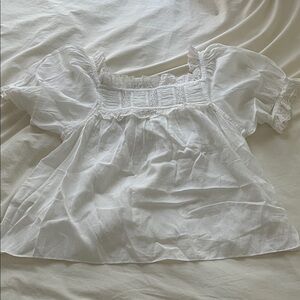 White Doen Puff Sleeve blouse frances top